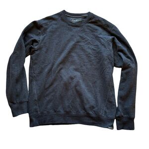 Men's Eddie Bauer Soft Cotton Polyester Sweatshirt, Charcoal, Size L, EUC